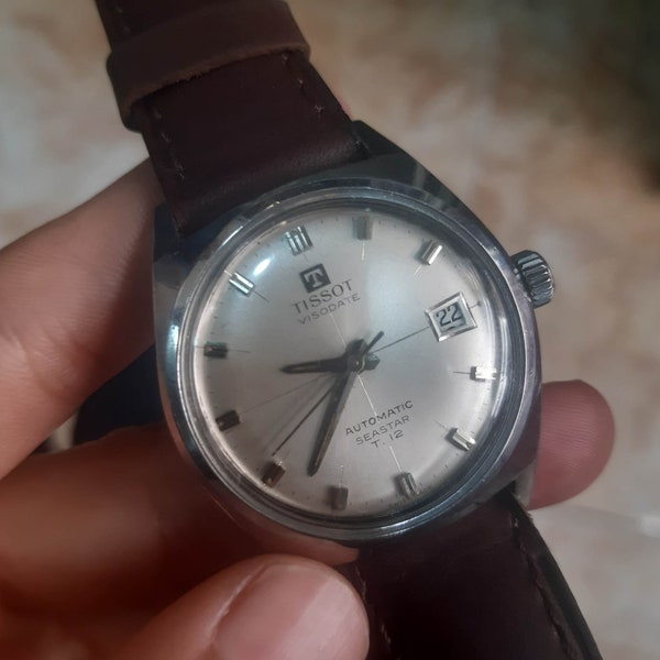 Tissot Visodate automatic seastar T.12 day Men's Wristwatch, Tissot & Fils Swiss watch, Vintage Original Tissot 43514 44514-1 tissot watch