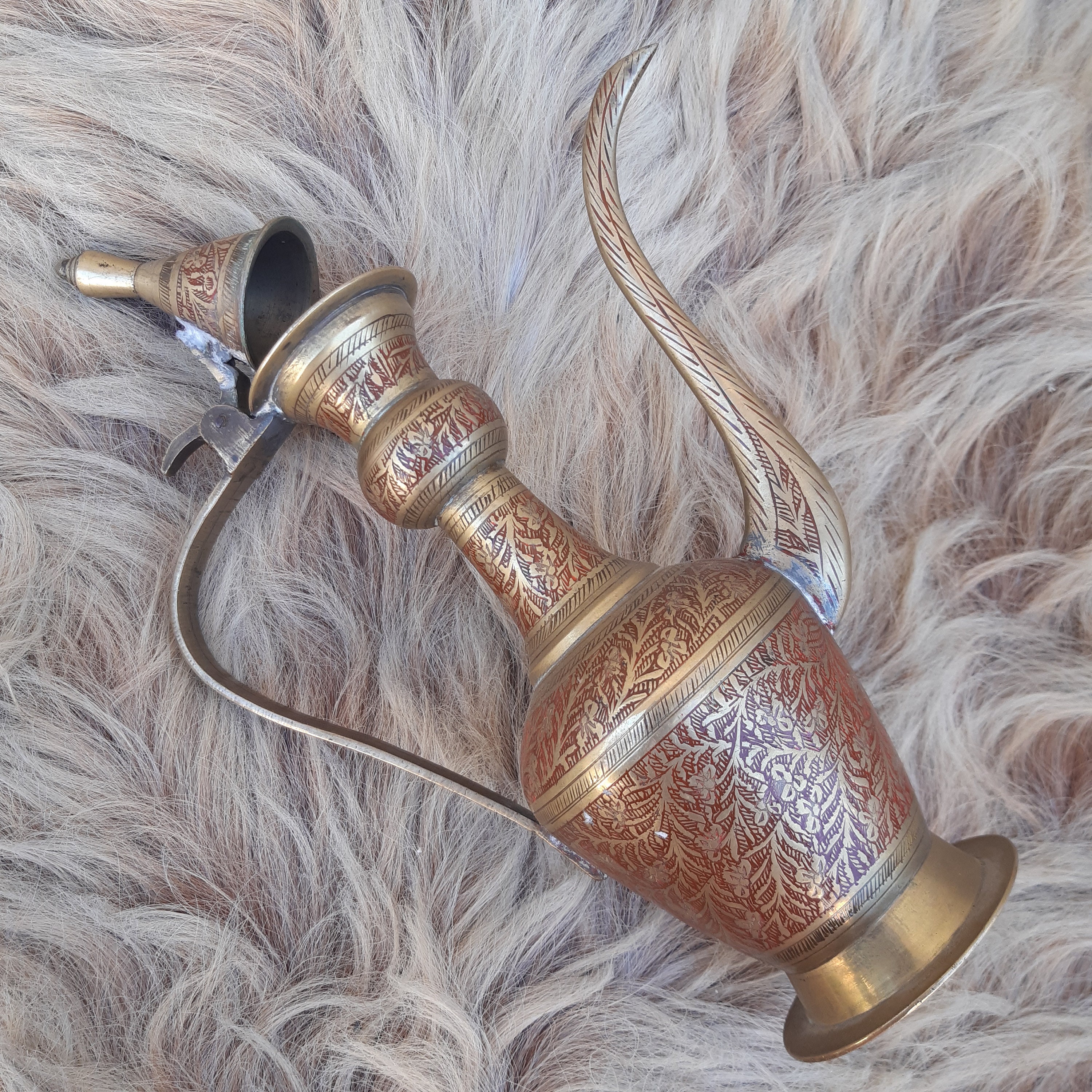 Buy KG Arts D-407 Actual Vintage Handmade & Chiselled Brass Water