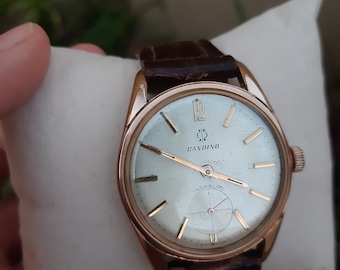 Candino vintage Incabloc Swiss Watch Golden Color Candino 13079 Men's Wristwatch, Old Candino Watch, CANDINO Mechanic Men's watch Swiss gift