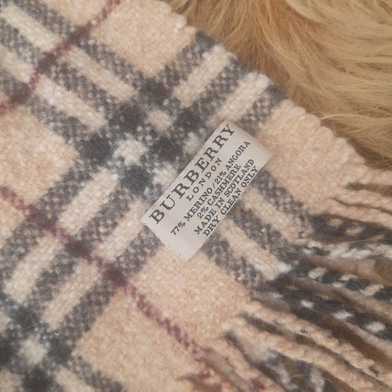 Burberry London Plaid Scarf, Burberry Merino Cashmere Wool Nova