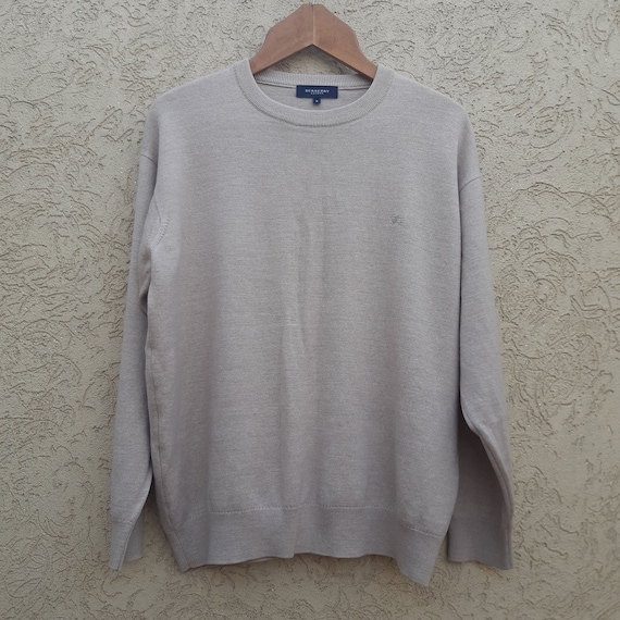 BURBERRY'S Light Beige Sweater,vintage 90s Men's BURBERRY