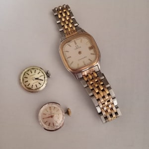 omega seamaster ladies Watch MOVEMENT, Tissot women&#39;s vintage mvt Parts Lot of 3 just for parts, Old Omega collection