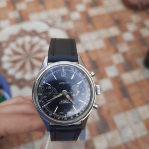 Urech Vintage 17 jewels Swiss made , chronographe men mechanical Urech watch, Chronograph watch Urech Vintage chrono Antimagnetic Collection