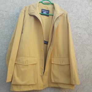 BURBERRYS jacket,VINTAGE clothing,Men&#39;s Jacket,Yellow Casual Coat,Rare Windbraker Jacket vintage,Overcoat bomber Size 52 inch, Father&#39;s gift