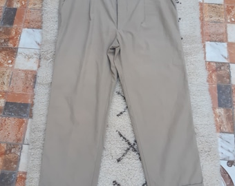 Burberry London Pantalones beige de hombre Vestido algodón y poliéster Pantalón Talla 52 Fedex Express envío