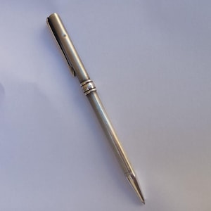 Penna a sfera vintage rara AURORA in argento sterling 925, realizzata in Italia, regalo, penna per calligrafia per ufficio, vecchia penna Aurora da collezione, regalo fedex