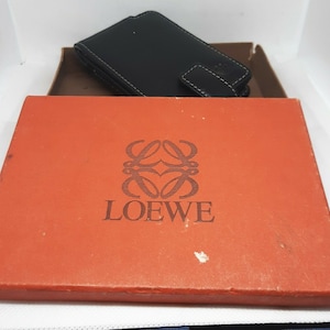 LOEWE Orange Empty Box Storage Gift 15x11 cm & Black Leather Proporta Phone Case.