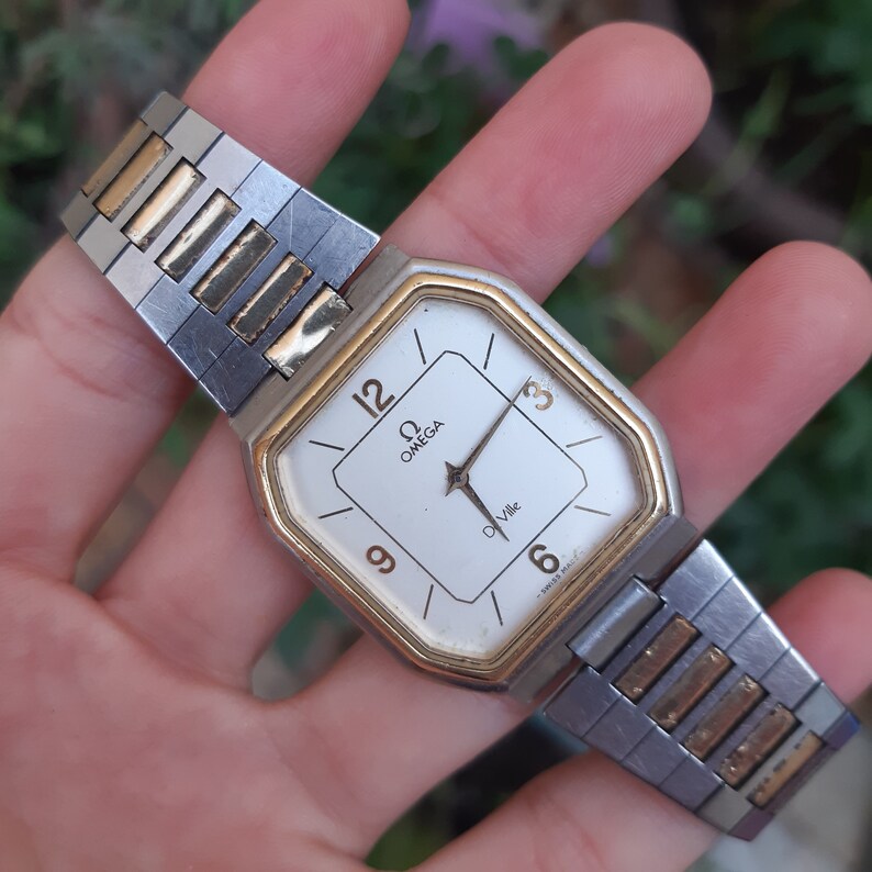 Omega Deville Quartz Swiss Made Watch Omega De Ville Gp Ss | Etsy Singapore