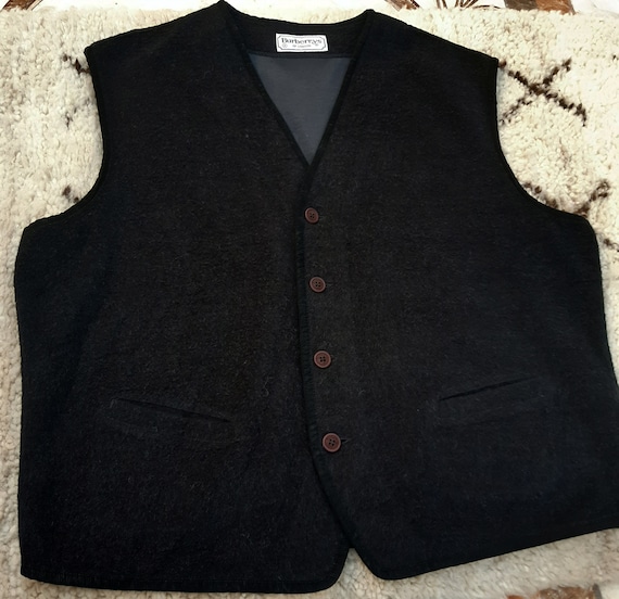 VTG Burberry's of london waistcoat Vest Gilet Wool
