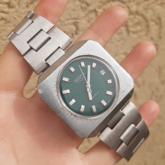 Dogma Raro cuadrado Verde reloj mec nico vintage Referencia 451707
