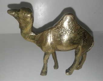 Heavy Vintage Decor CAST Brass Hand Carved Camel FIGURINE STATUE Animal,Handmade bronze Camel Arabic Home Decor Collectibles,camel figurine