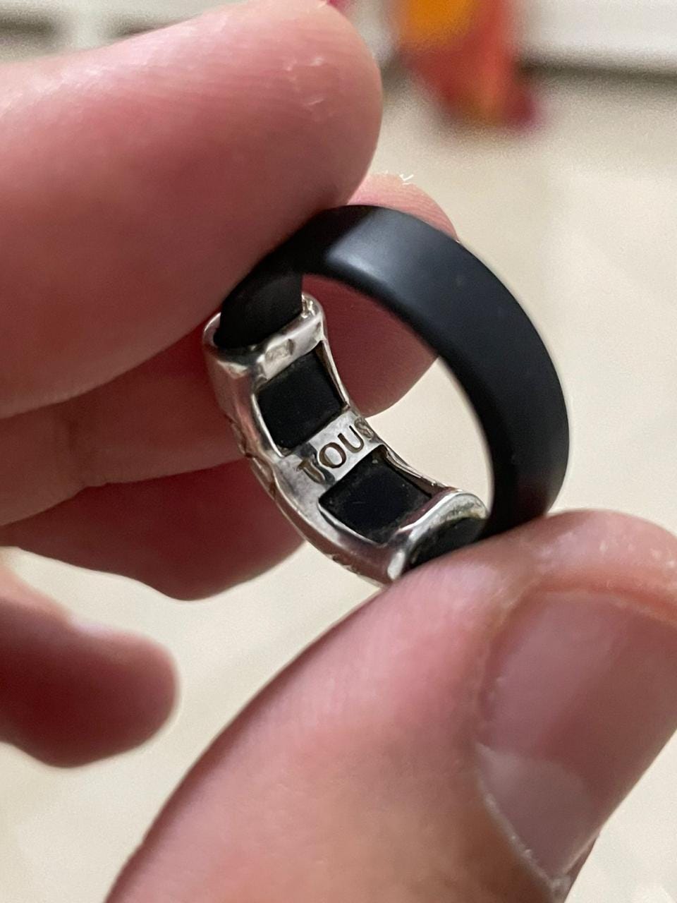 Bague Tous En Argent Sterling Avec Ours En Verre Murano - Taille 54 (7 US), Occasion En Bon état, Pièce Rare