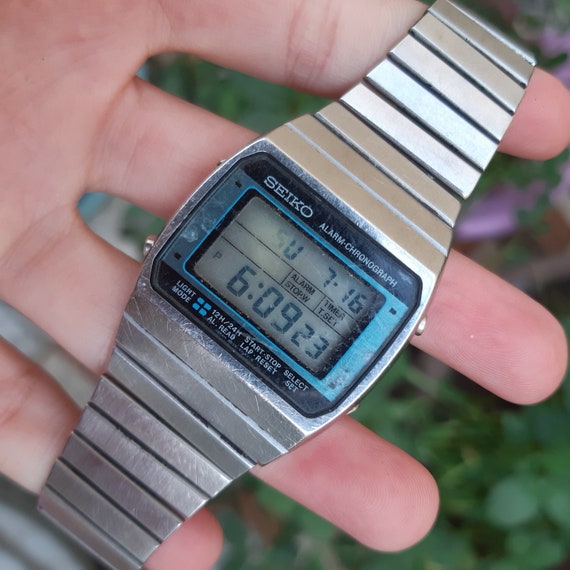 Vintage Seiko Alarm Chrono 4939-5010 Digital Men's Watch - Etsy Finland