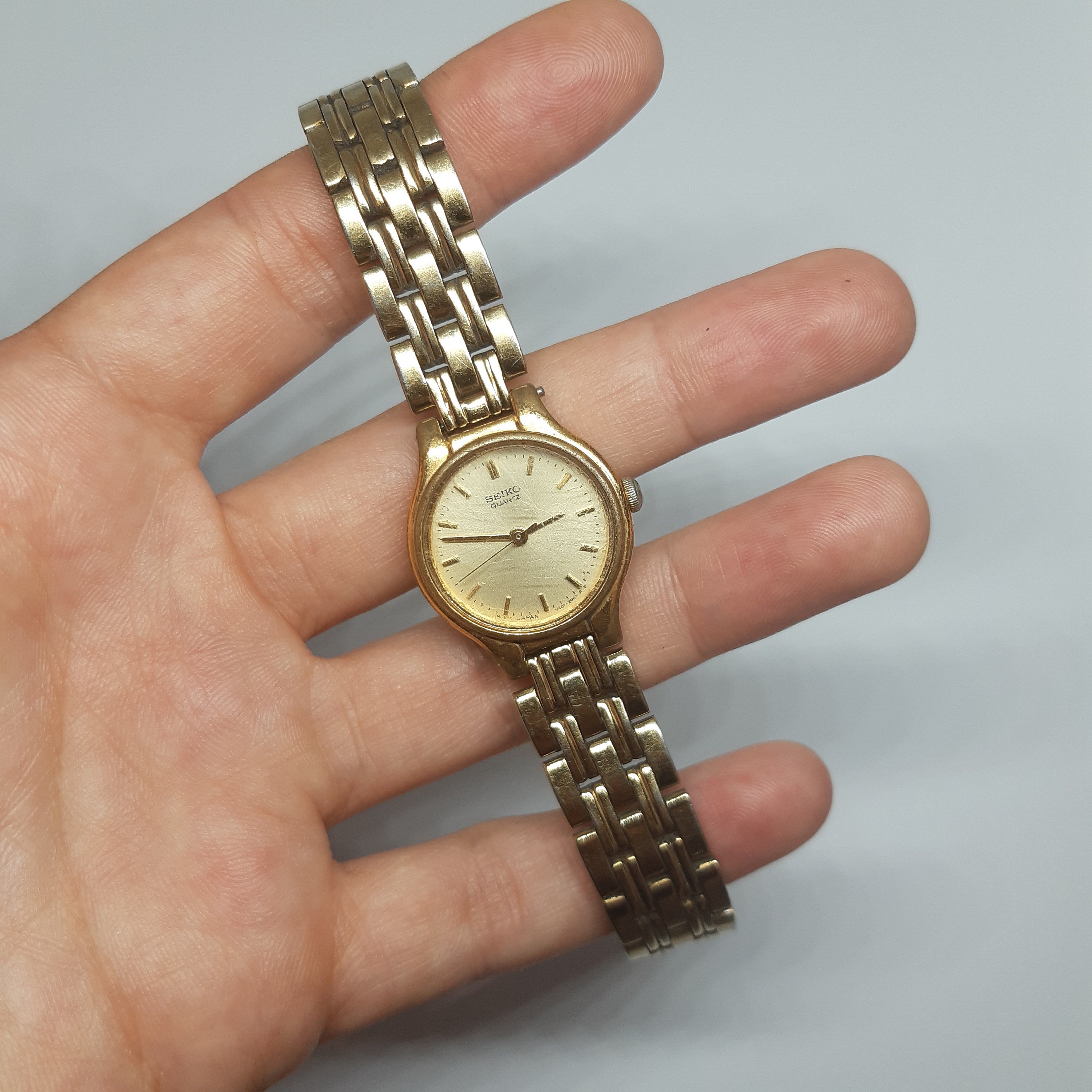 Used Vintage SEIKO Quartz Ladies Wrist Dress Watch Gold Tone - Etsy