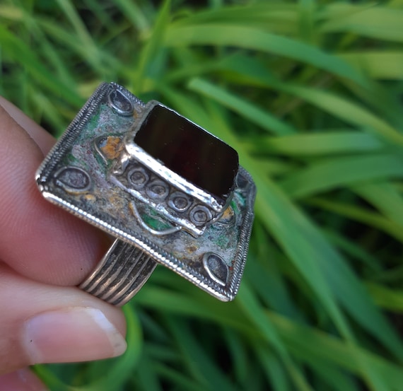 Silver Ring,TUAREG Ring,HANDMADE SILVER Carved Wom
