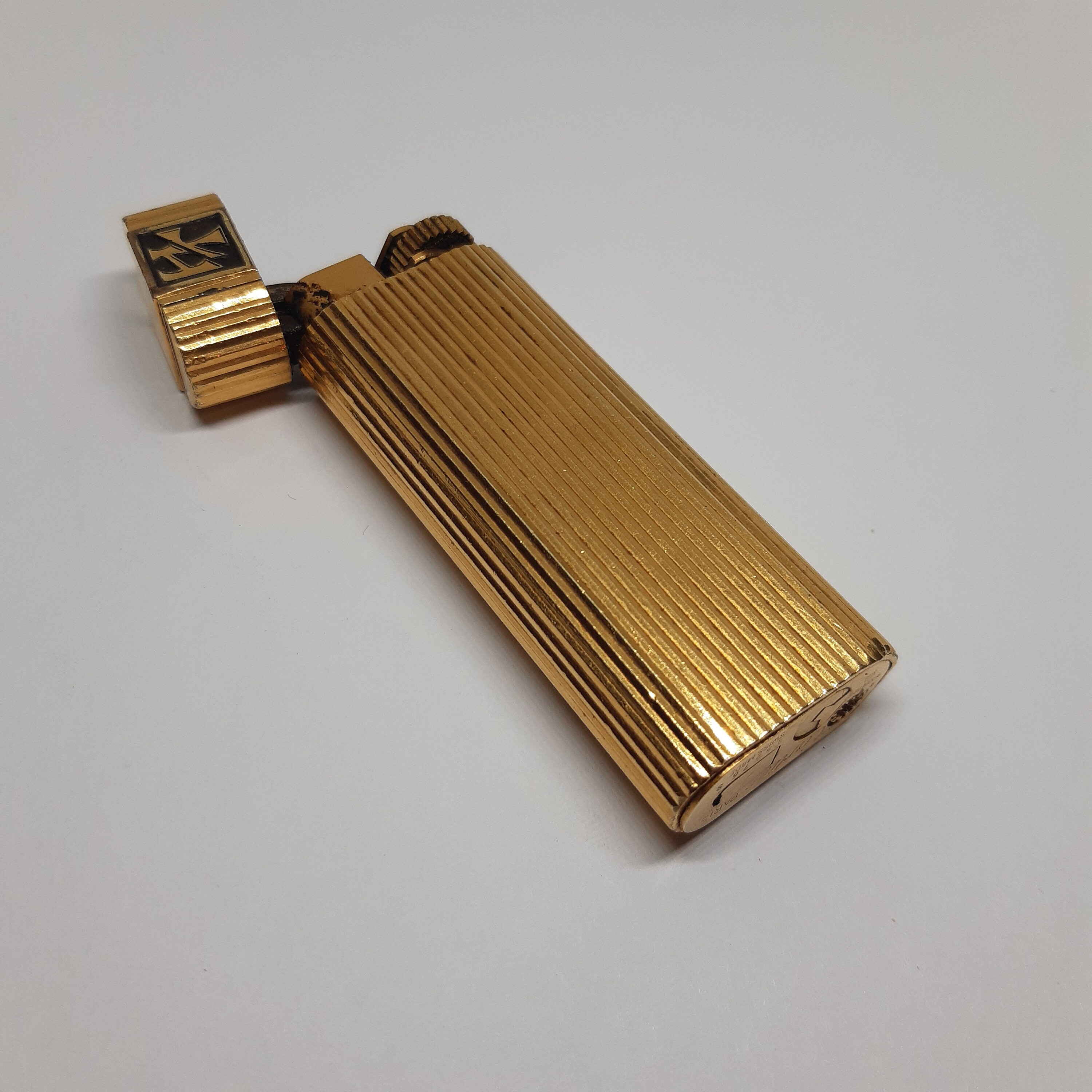 Vintage Old Cartier Paris Lighter Gold Plated 48576 Swiss Made Etsy
