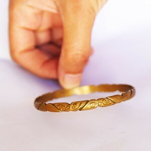 ENGRAVED Bracelet EXTREMLY RARE Vintage Bracelet,Handmade Bronze Artifact Bangle,Brass Cuff Moroccan,Women Carved Antique Bangle 2.42 inch