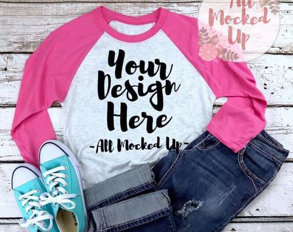 Download Next Level 6051 Adult Raglan Vintage Pink Sleeve T-Shirt ...