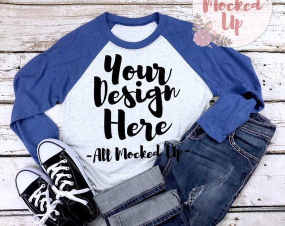 Download Free Next Level 6051 Adult Raglan Vintage Royal Sleeve T ...