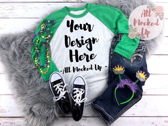 Download Free Next Level 6051 Adult Raglan Kelly Green Sleeve T ...