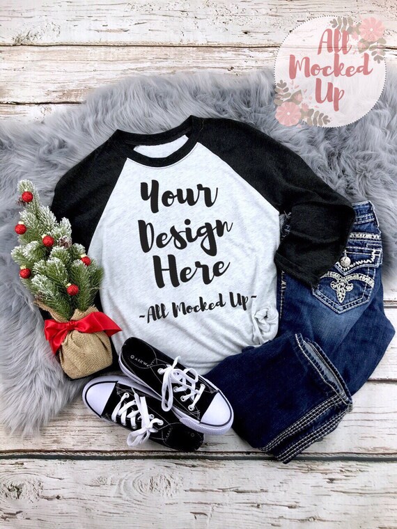Download Next Level 6051 Adult Raglan Vintage Black Sleeve T-Shirt ...