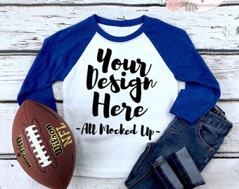 Download Next Level 3352 Youth Raglan Royal & White T-shirt Tshirt ...