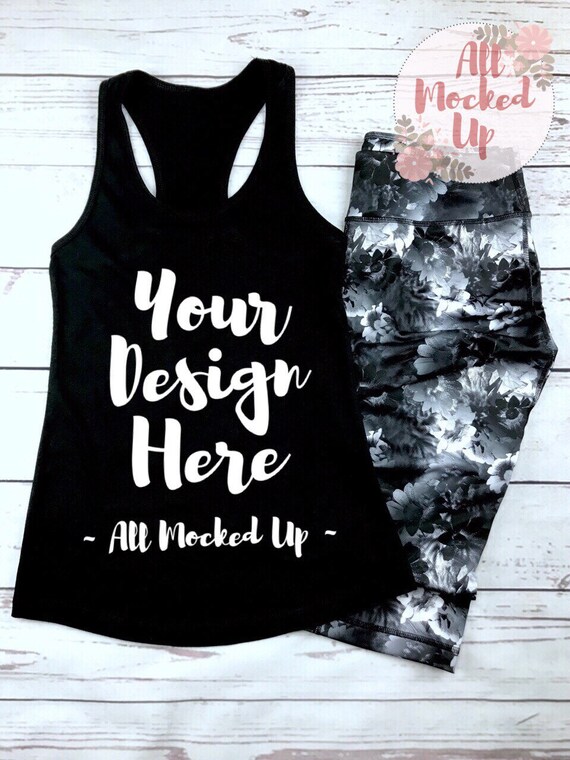 Download Free Next Level 1533 Womens Black Workout Racer Back Tank ...