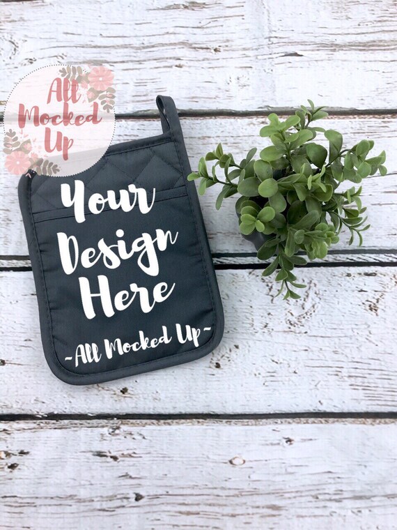 Download Pocket Potholder Pot Holder Mock Up Grey Gray Mockup ...
