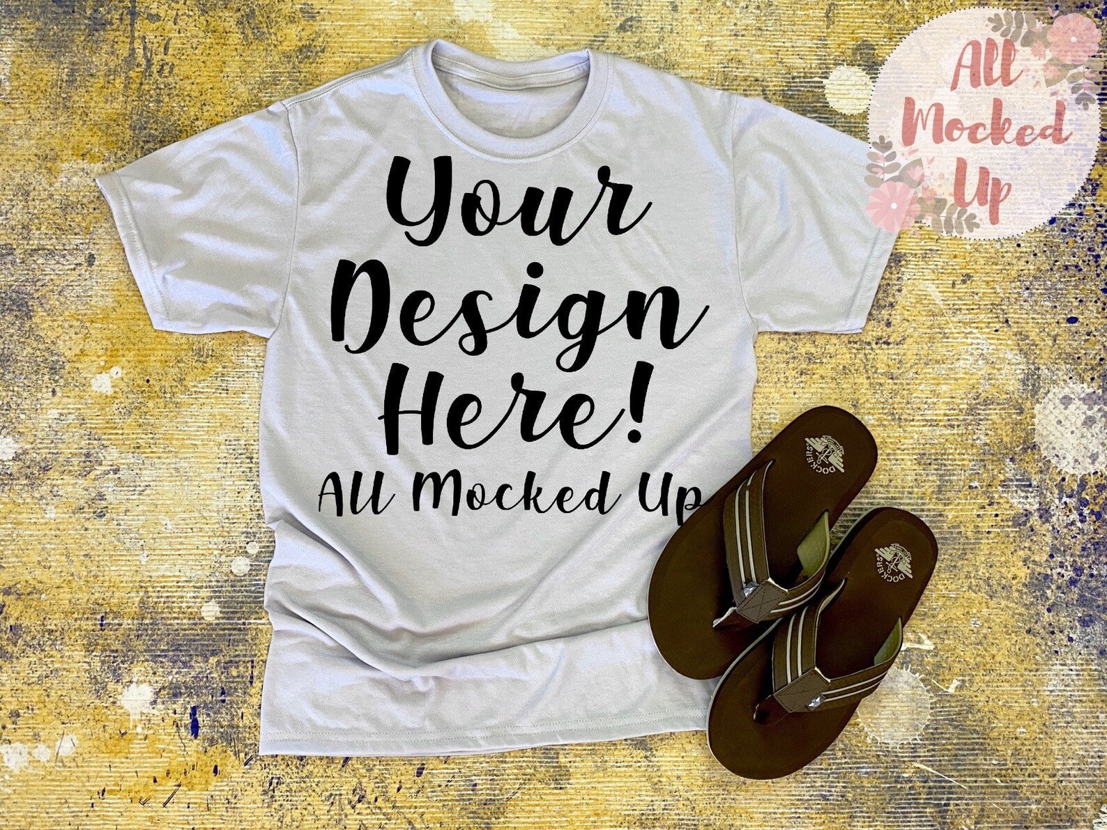 JERZEES 21M Unisex Silver Tshirt Mock Up MockUp Image