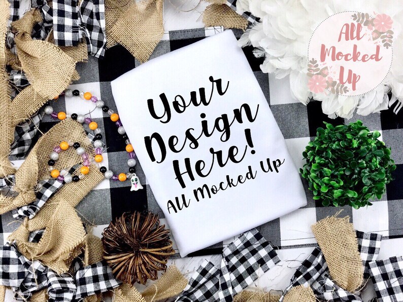 Download Square Folded White Flat T-shirt Mock Up MockUp Image Design | Etsy