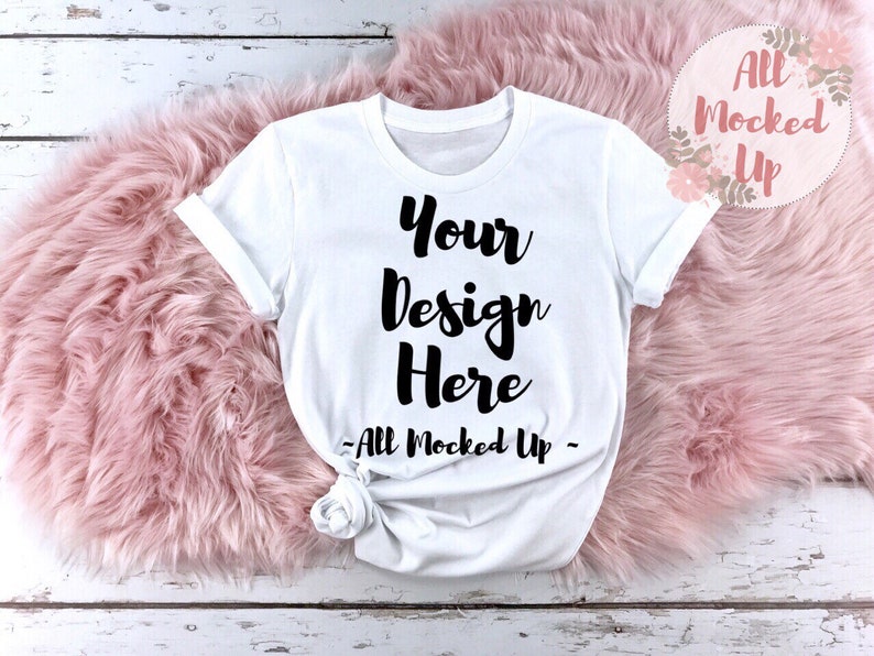 Bella Canvas Unisex 3413 or 3001 White T-shirt Mock Up MockUp | Etsy