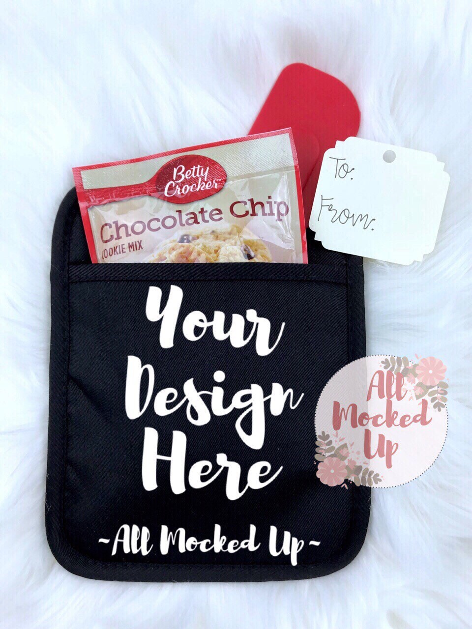 Download Pocket Potholder Pot Holder Mock Up Black MockUp Image ...