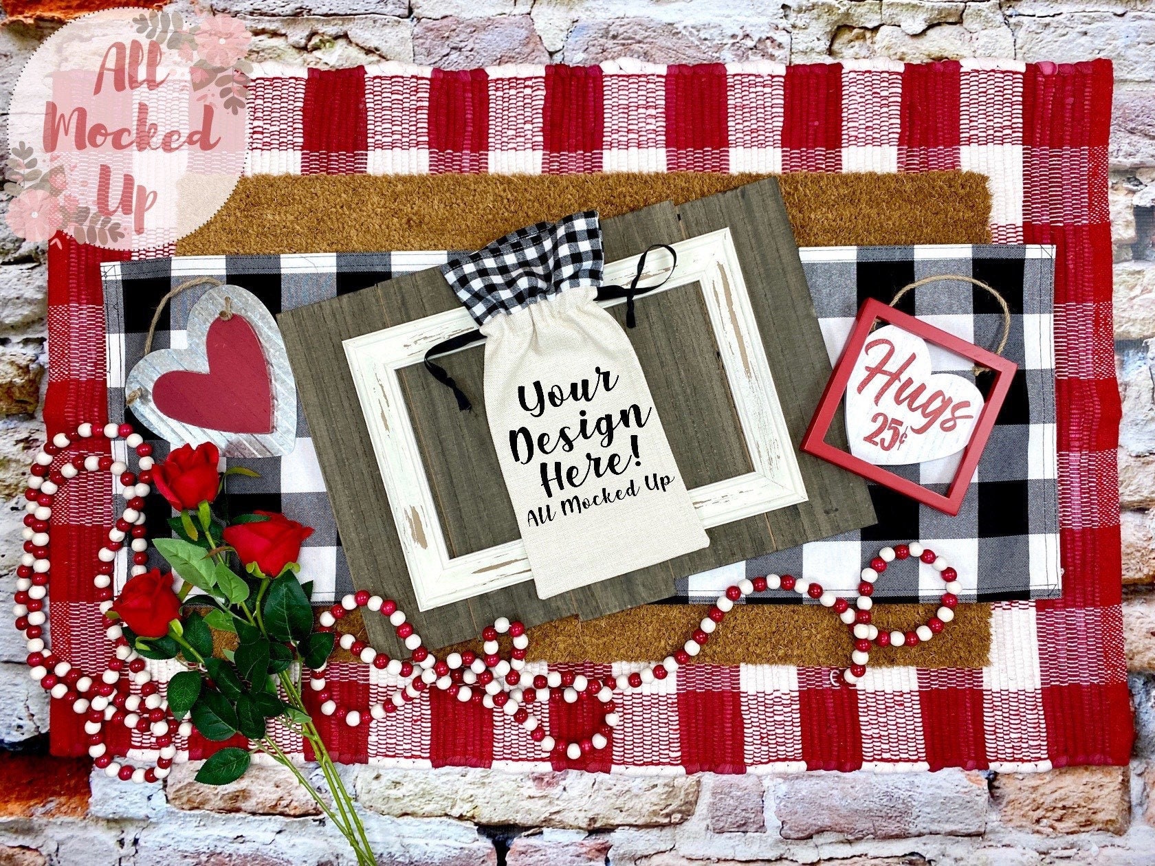 Download DIGITAL FILE White /Black Check Plaid Drawstring Wine Bag ...