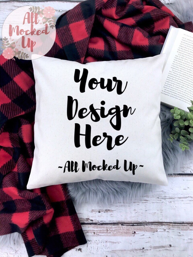Canvas Pillow Mock Up Decor Pillow Square Pillow Pillow Case Etsy