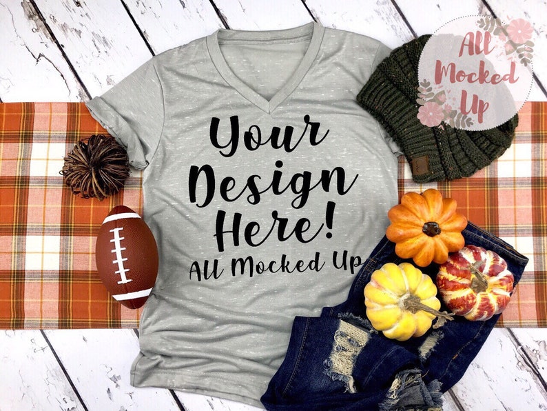 Bella Canvas 3005 Stone Marble vneck Tshirt Mock Up Etsy