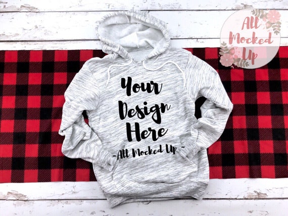 Bella Canvas 3719 Light Grey Marble Hooded Hoodie Sweatshirt Etsy