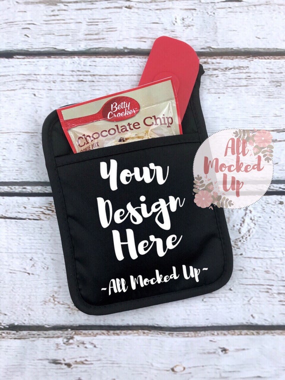 Download Pocket Potholder Pot Holder Mock Up Black MockUp Image ...