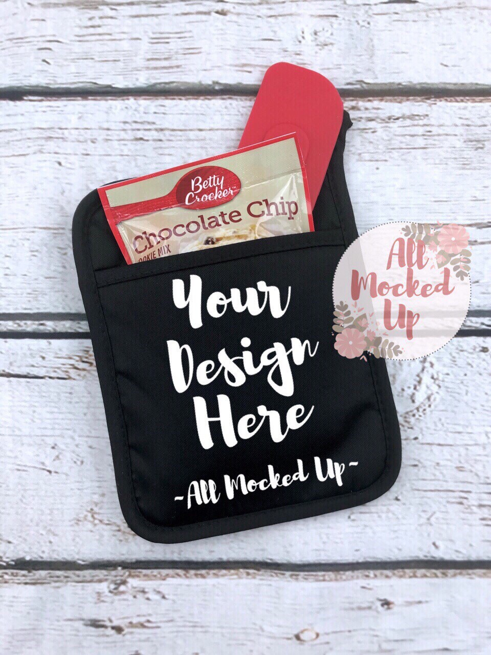 Download Pocket Potholder Pot Holder Mock Up Black MockUp Image ...