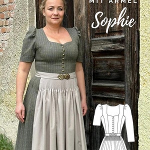 Dirndl Damen Komplettset Midi - Oktoberfest Trachtenkleid Mit Bluse & Schürze