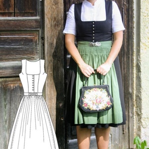 Naaipatroon klassieke dirndl Conny afbeelding 1