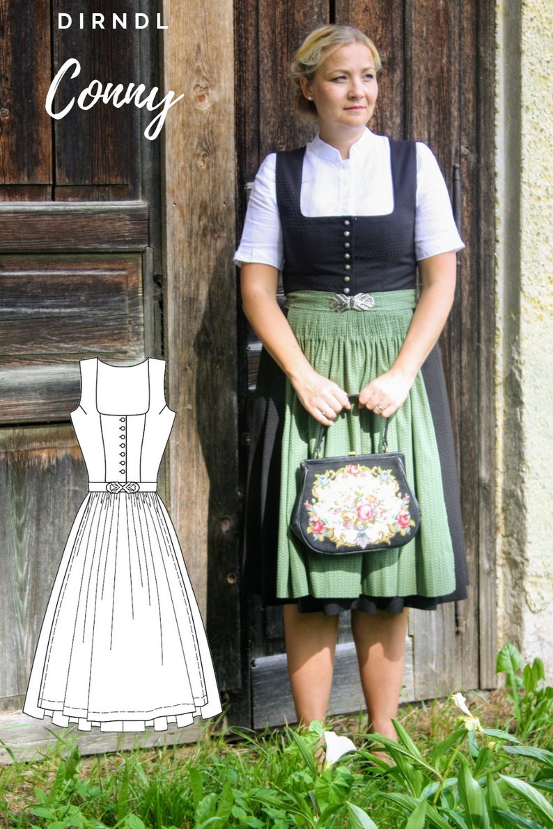 Naaipatroon klassieke dirndl Conny afbeelding 1