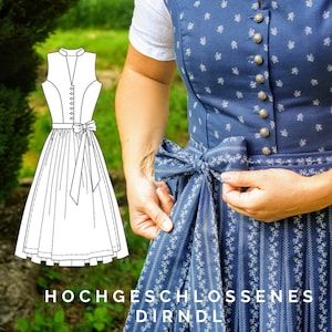 High-necked Dirndl Marie pattern as e-book