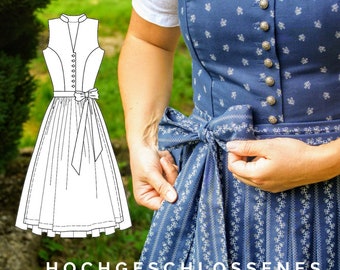 Naaipatroon hooggesloten dirndl Marie als e-book