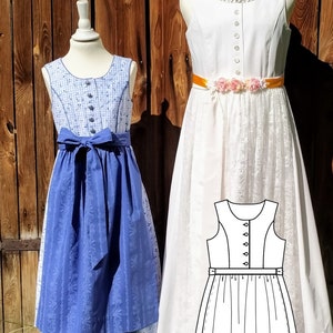 Sewing pattern for children's dirndl Felia, size 122 - size 158