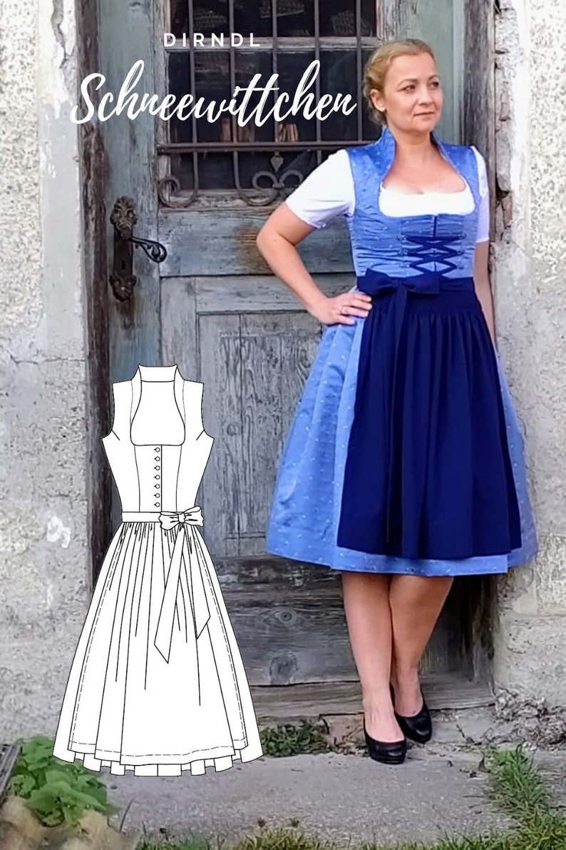 Sewing pattern Dirndl Snow White image 1