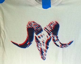 Ram Skull stencil t-shirt