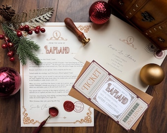 Personalized Lapland Ticket & Santa Letter | Christmas Trip Reveal