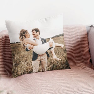 Photo Pillow, Personalized Photo Throw Pillow, Custom Pillows, Name Pillow,Wedding Photo Pillow,Memorial Pillow,Custom Pillow,Christmas Gift