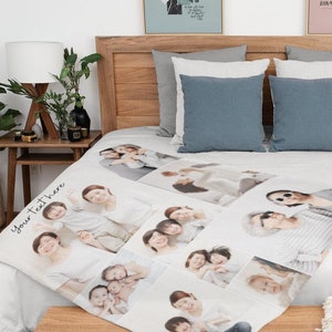 Custom Photo Blanket,Personalized Photo Blanket,Custom Picture Blanket,Photo Blanket Family Blanket Custom Wedding Gift, mothers day gift