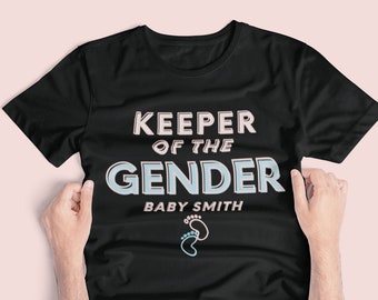 Gender Reveal Shirt,Keeper of the Gender Shirt,Gender Reveal Party Shirt,Gender Reveal Gift, gender reveal party, gender reveal ideas, baby